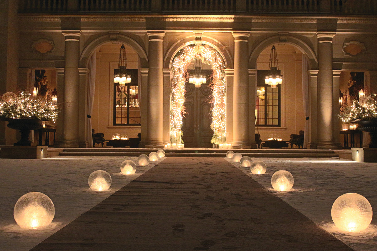 Light up a Globe Ice Lantern with LED lights! - Wintercraft