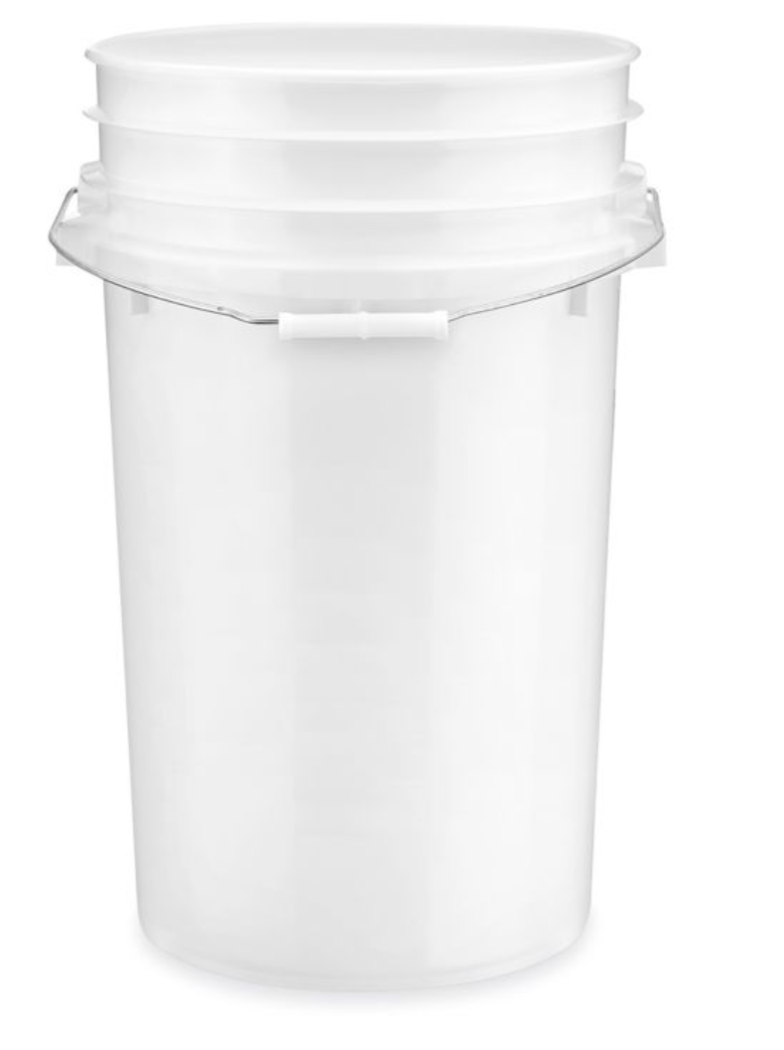 7 Gallon White Bucket with Lid - slightly used