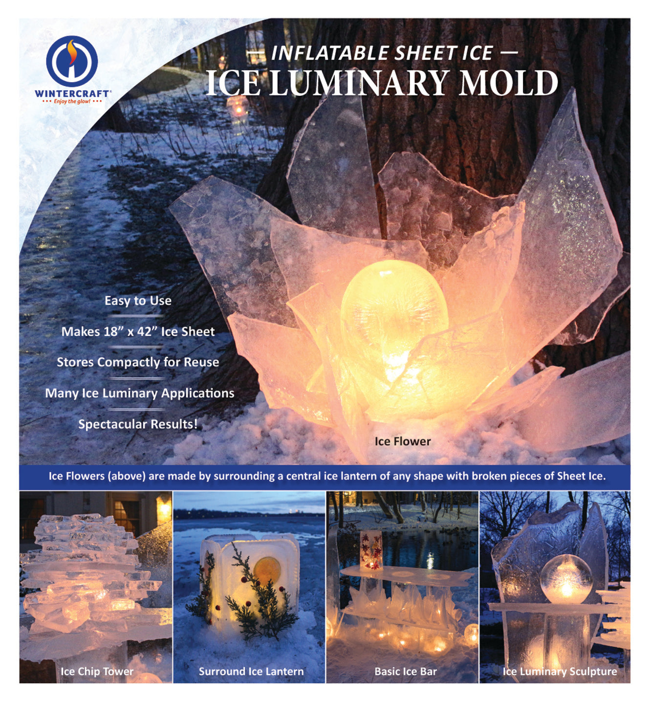 Ice Luminary Mold “Sheet Ice”